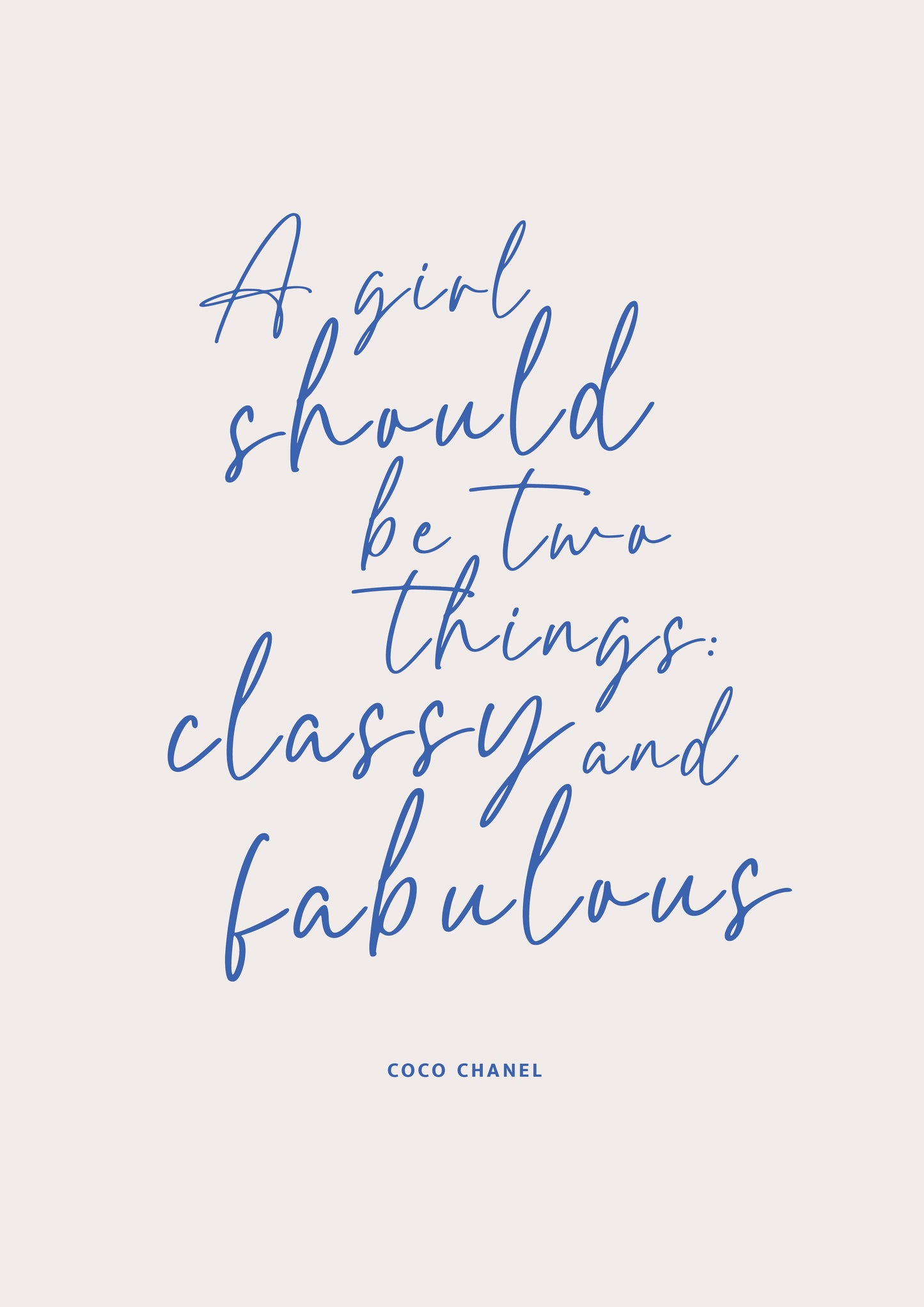 Coco Chanel Quote Print: Inspirational Home Decor Wall Art