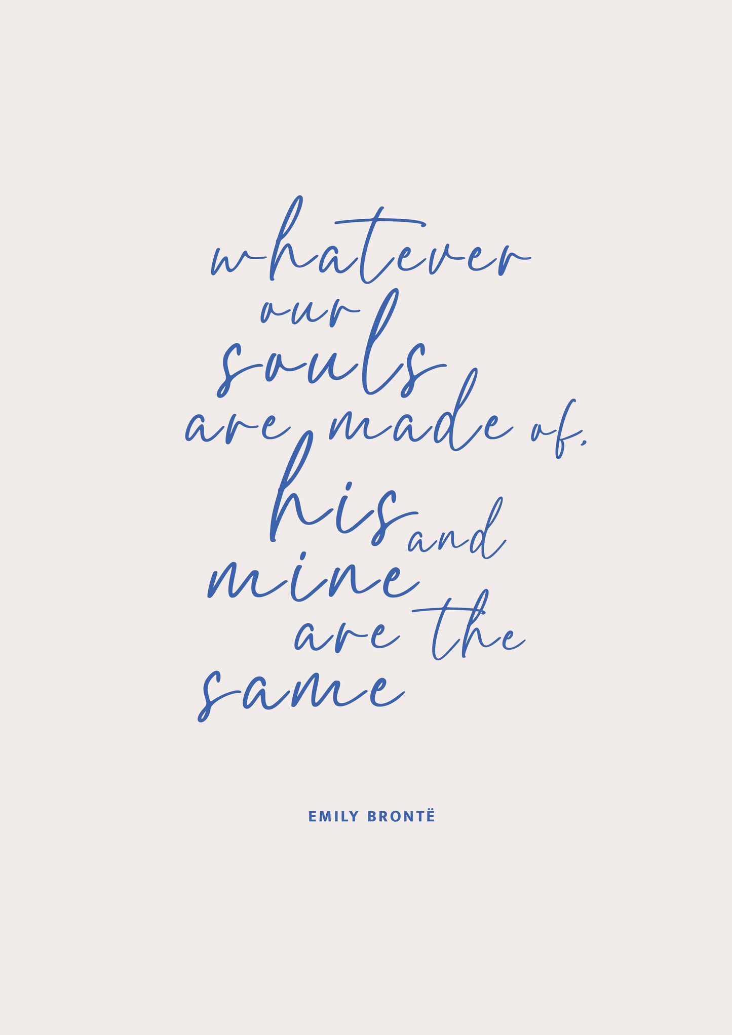 Emily Brontë Quote Print: Romantic Literary Wall Art