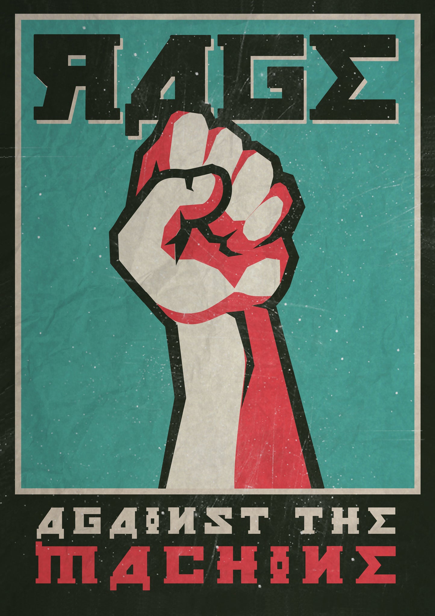 Rage Against The Machine Print: Minimalist Art