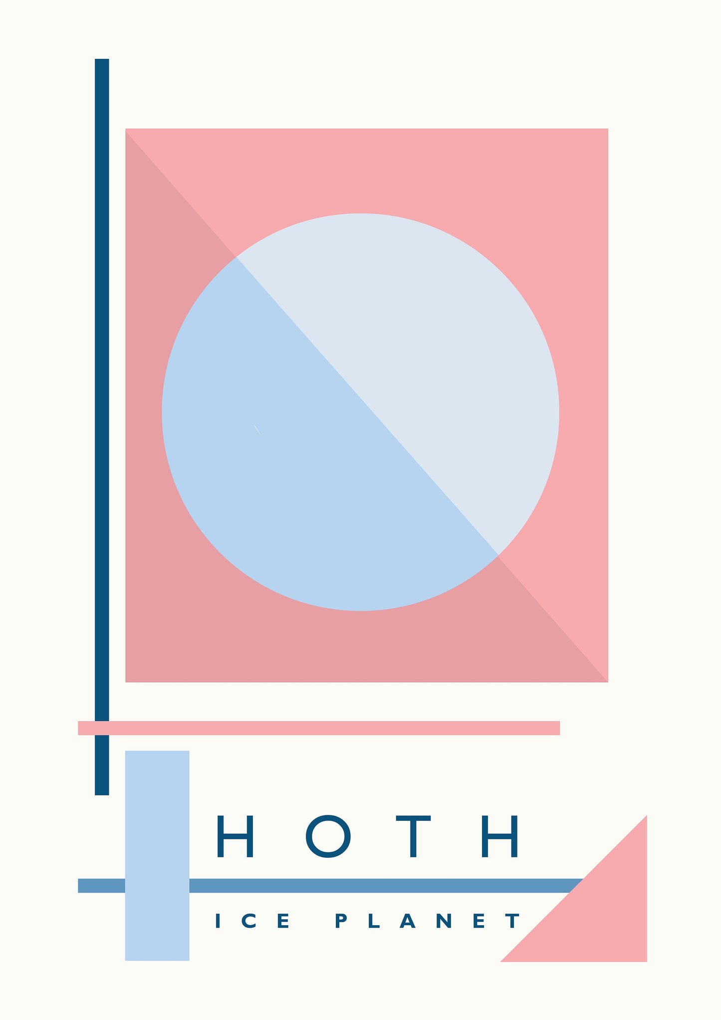 Star Wars Hoth Print: Bauhaus Minimalist Movie Poster
