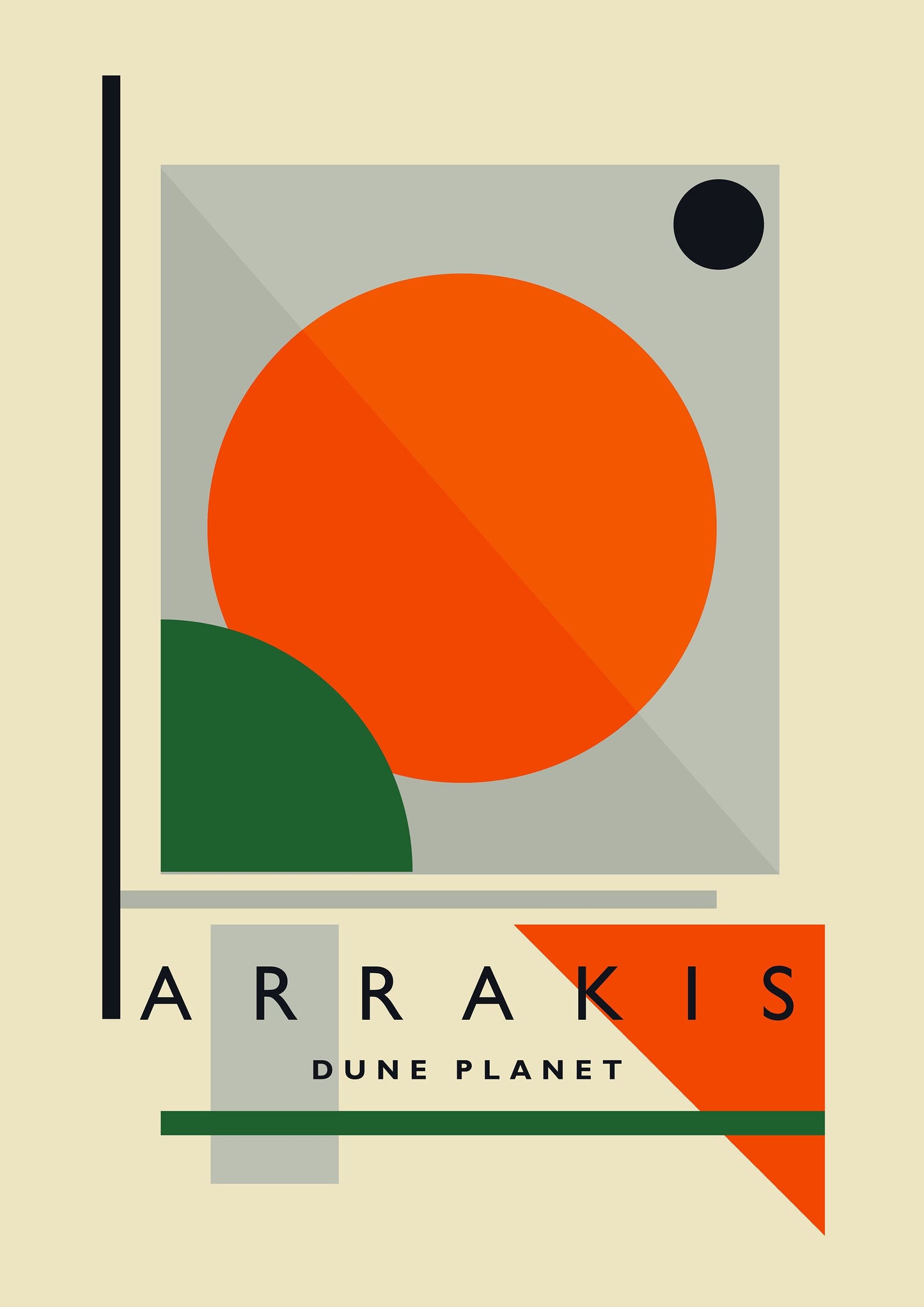 Arrakis Dune Movie Print: Bauhaus Minimalist Wall Art
