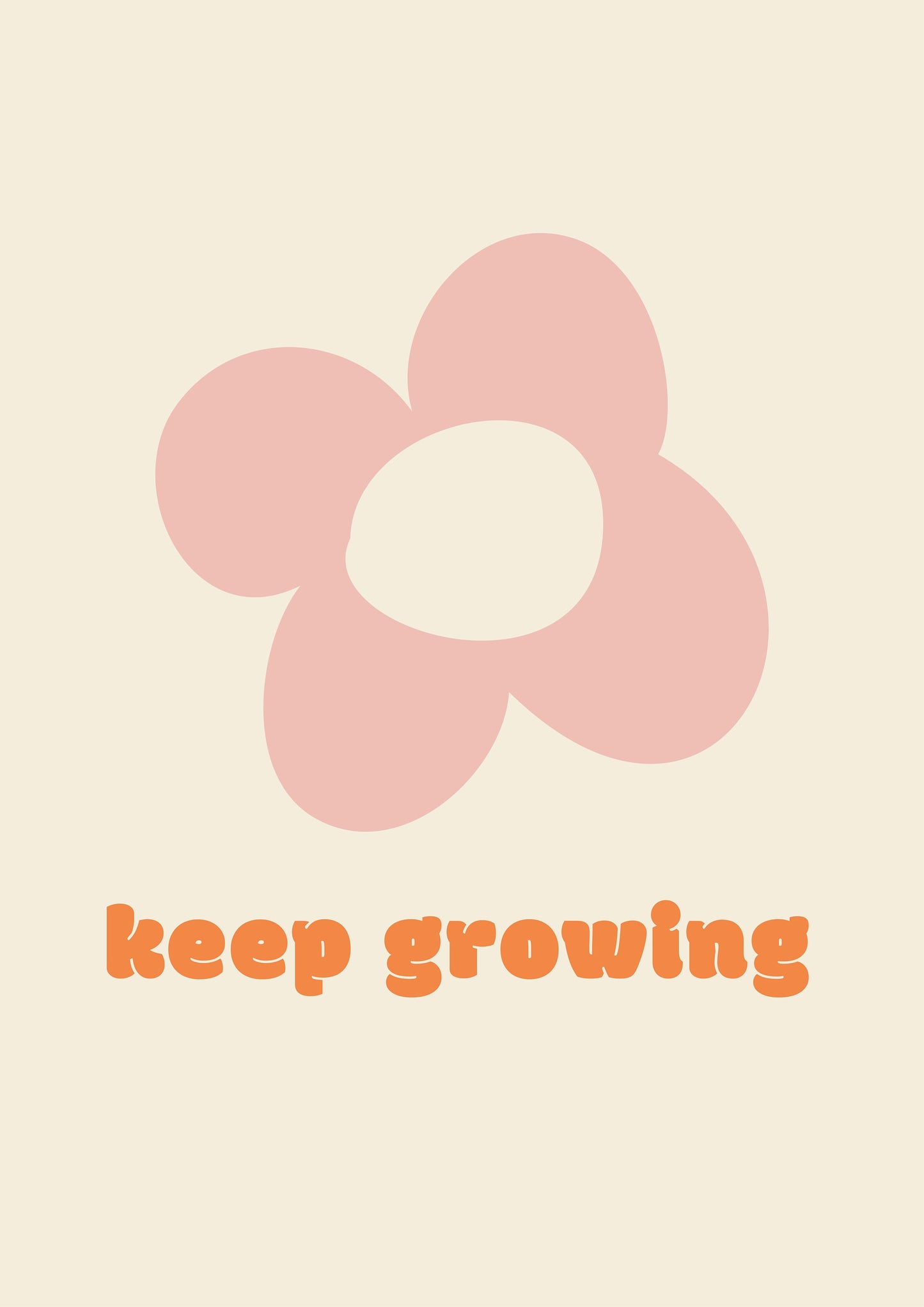 Keep Growing Flower Print: Retro Boho Nursery Decor