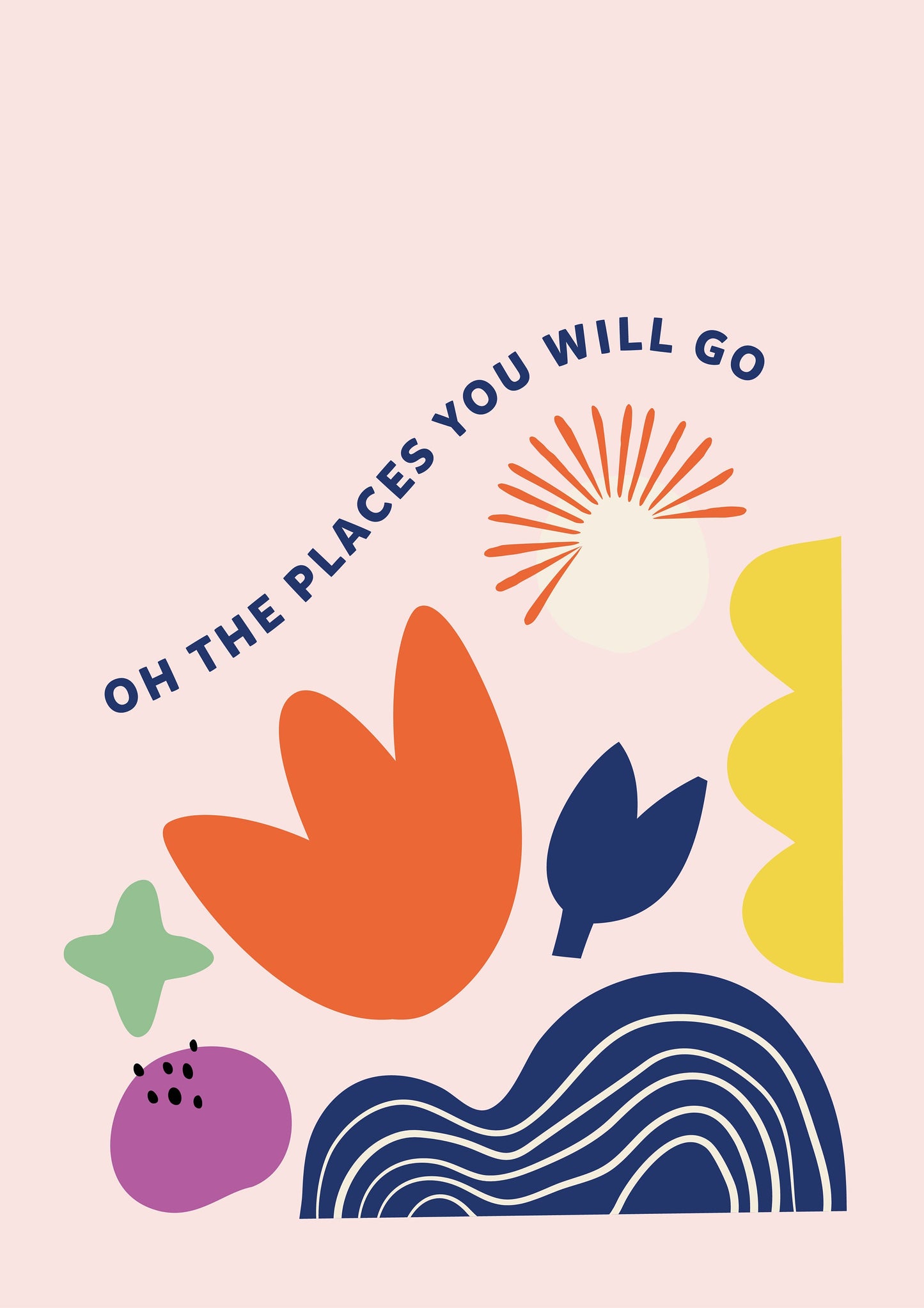 Oh The Places You Will Go Print, Colorful Nursery Art