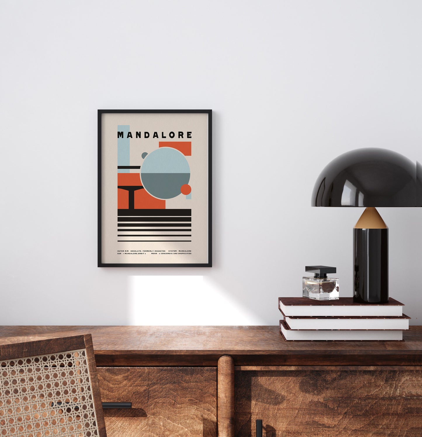 Mandalore Star Wars Print: Bauhaus Minimalist Art