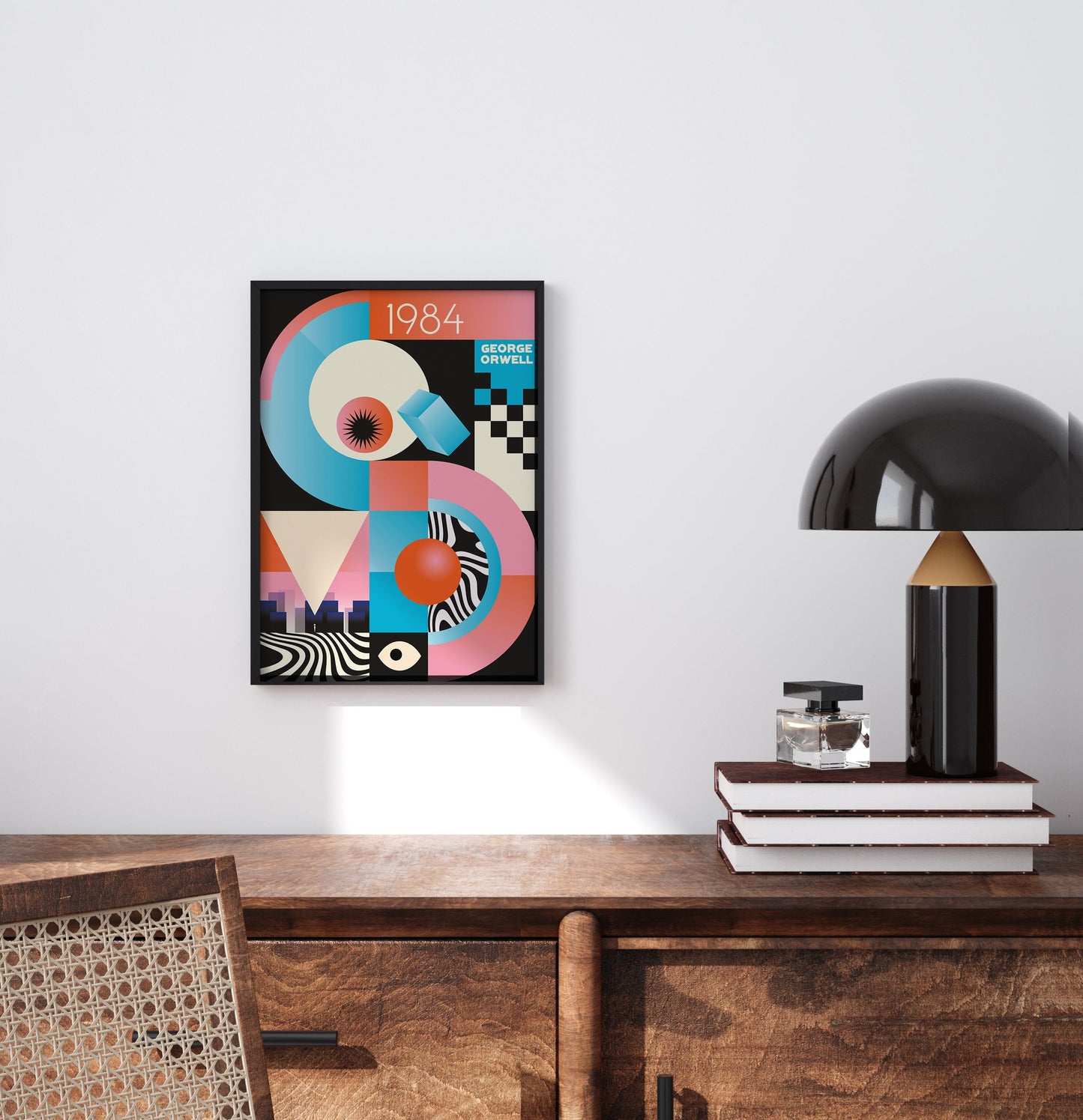 George Orwell 1984 Print: Bauhaus Style Wall Art