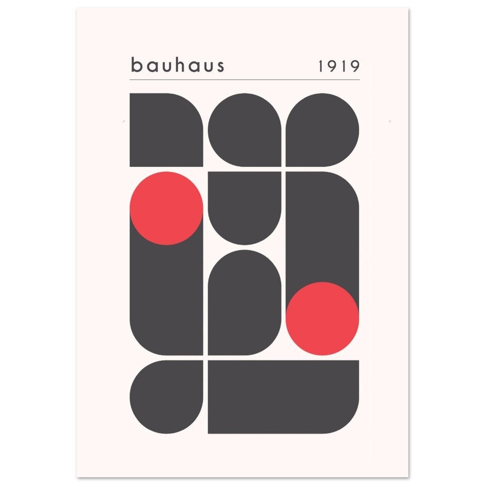 Bauhaus Exhibition Print: Minimalist Geometric Wall Art