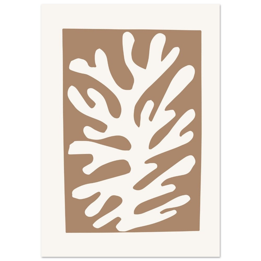 Henri Matisse Exhibition Poster: Taupe Abstract Art Print