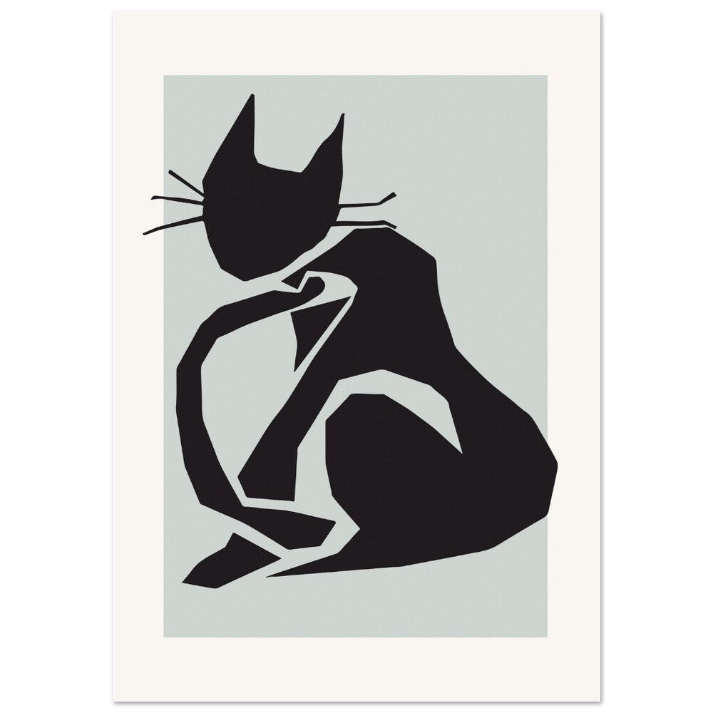 Henri Matisse Cat Print: Vintage Abstract Wall Art