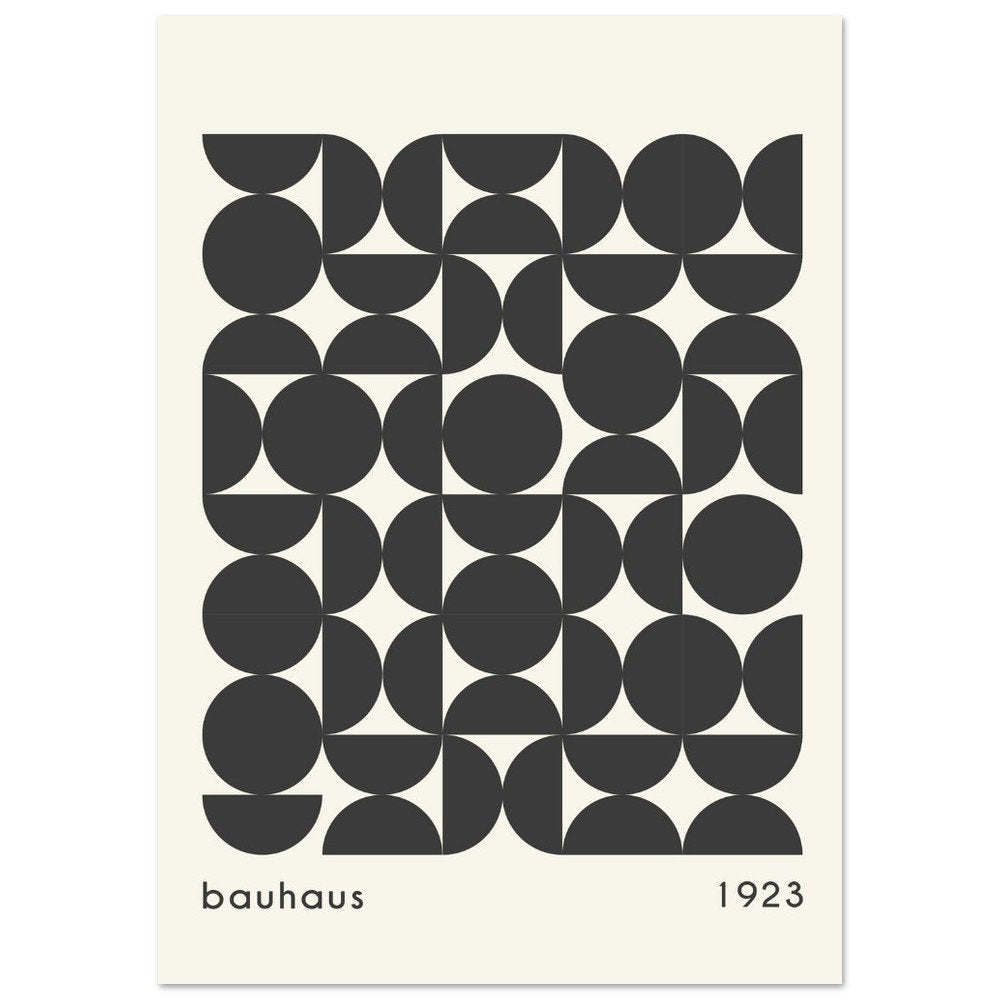 Bauhaus Exhibition Poster: Minimalist Geometric Wall Art
