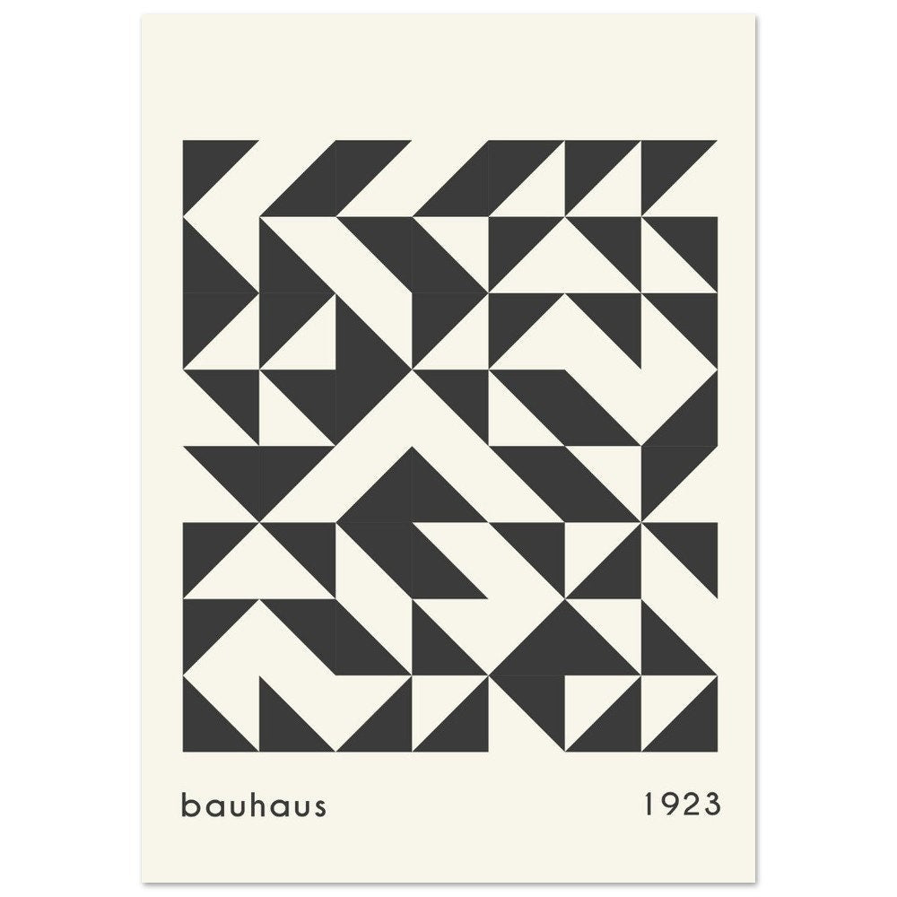 Bauhaus Geometric Art Print: Minimalist Exhibition Poster