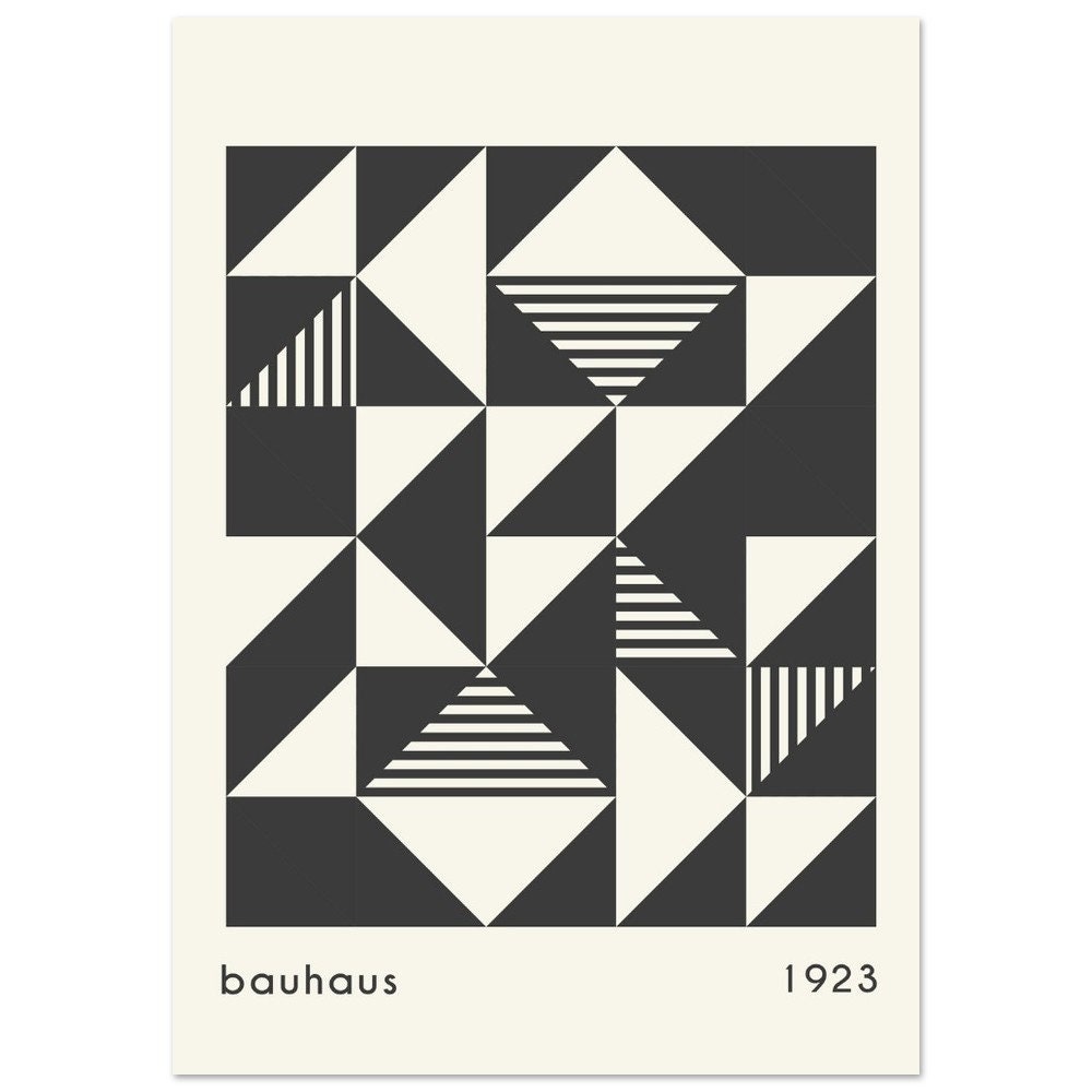 Bauhaus Exhibition Print: Minimalist Geometric Wall Art