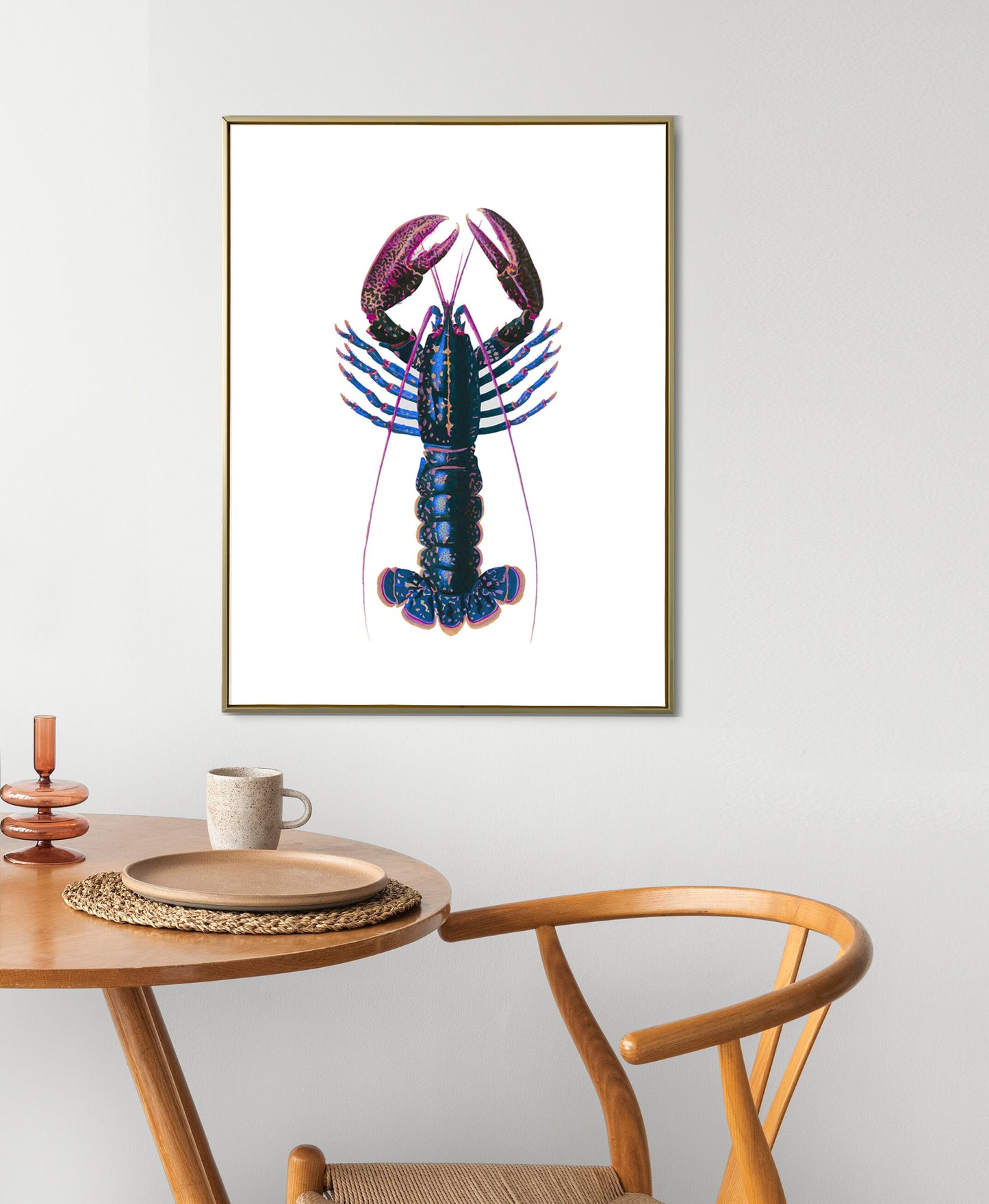 Lobster Art Print: Marine Sealife Poster, Kitchen Decor