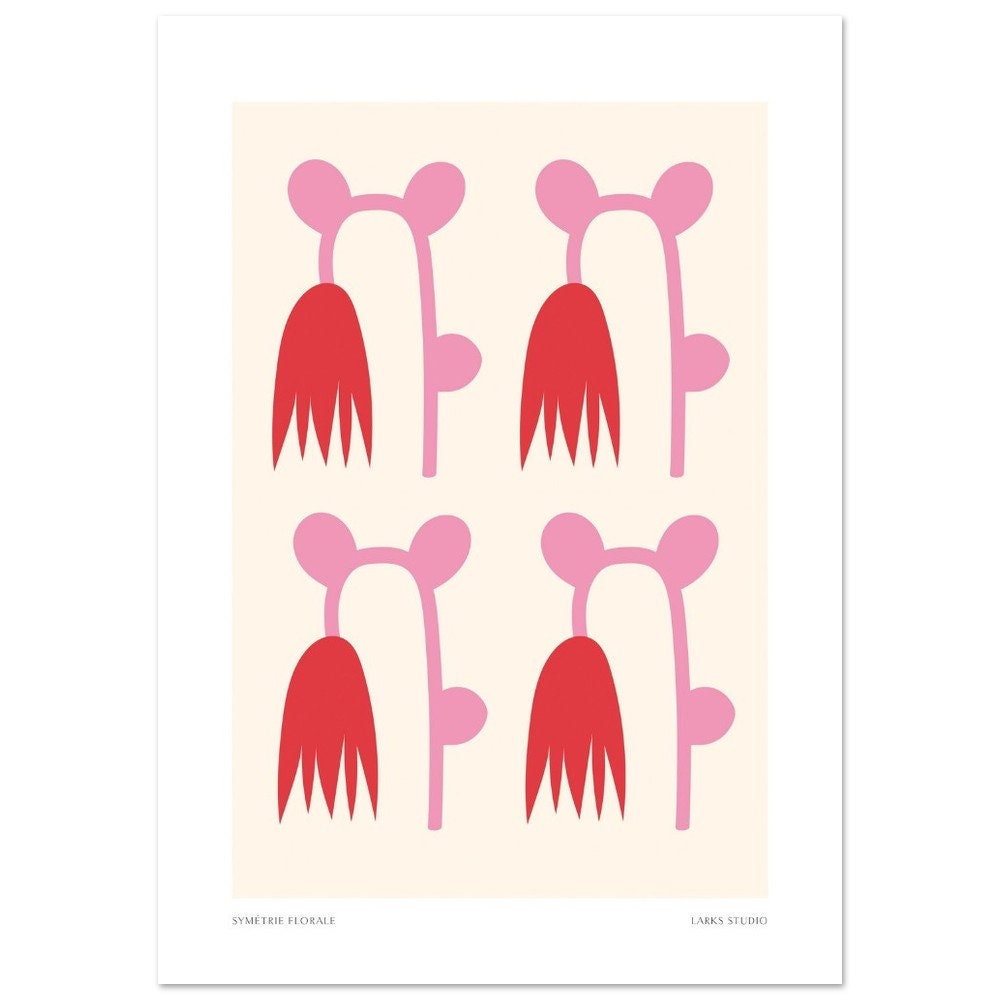 Abstract Tulip Print: Boho Floral Wall Art