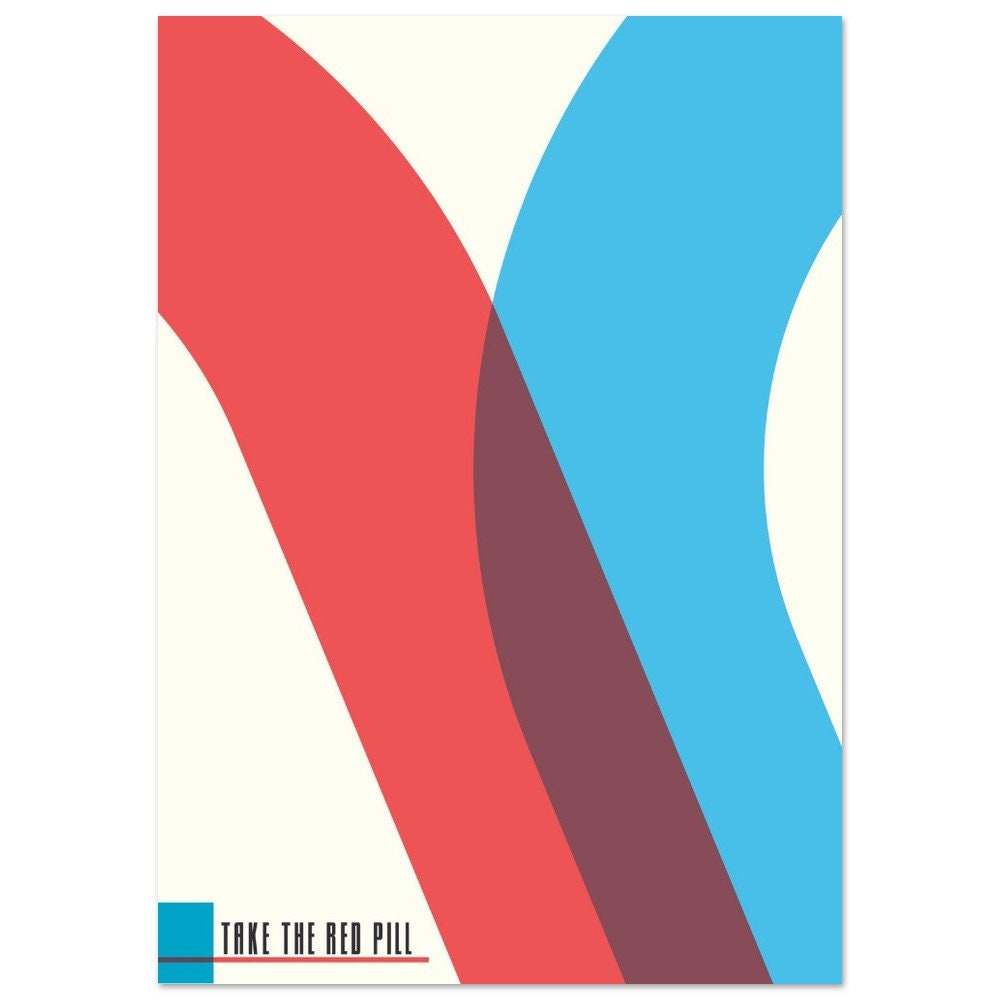 The Matrix Movie Print: Bauhaus Minimalist Wall Art