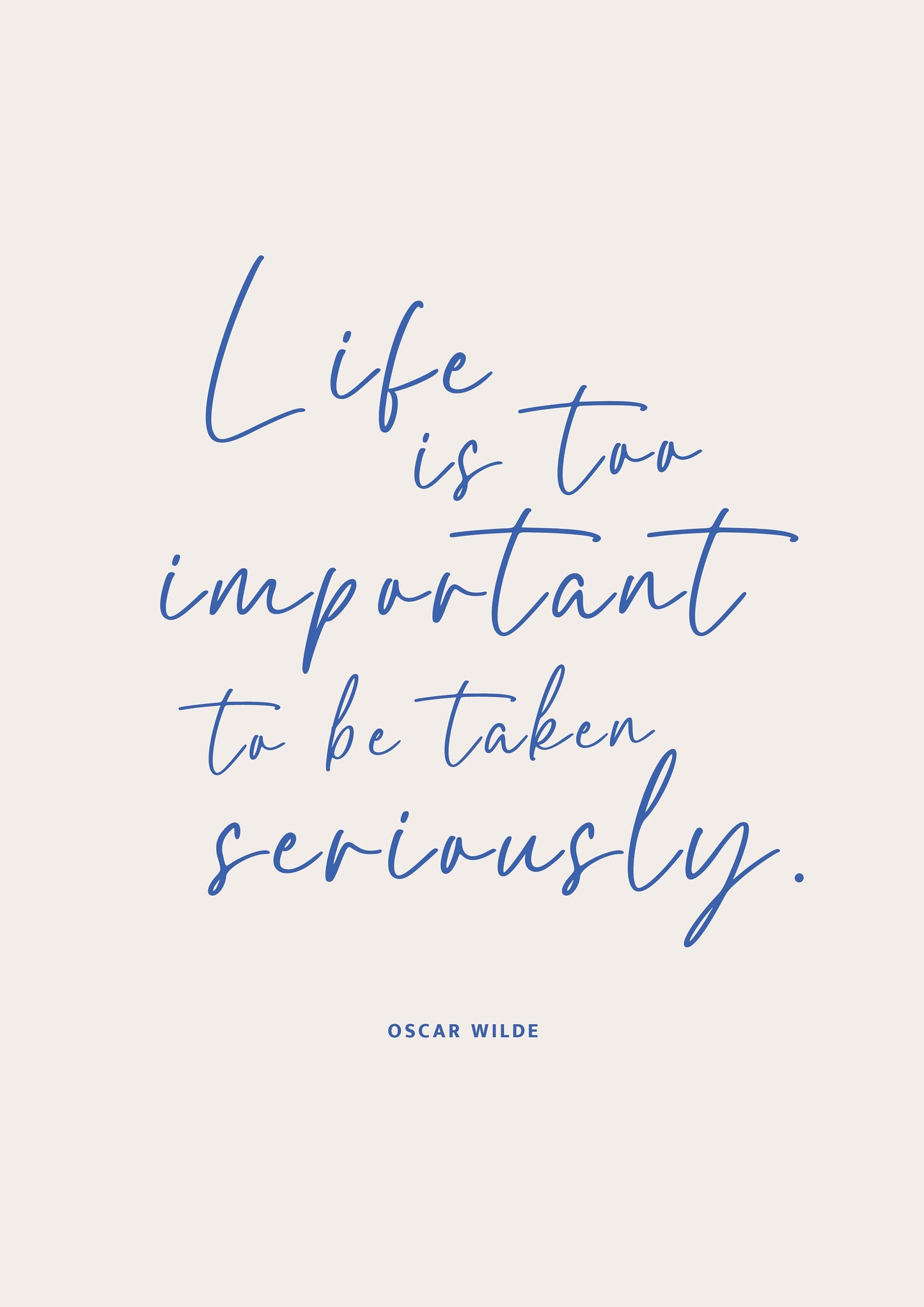 Oscar Wilde Quote Print: Inspirational Home Decor Wall Art