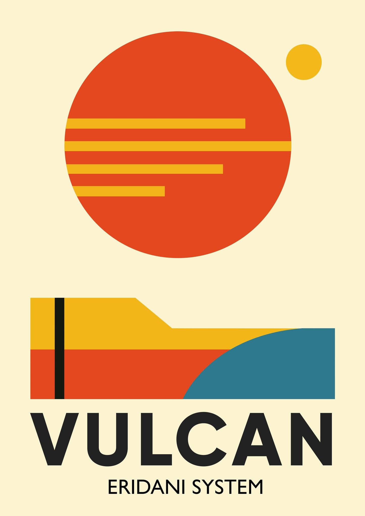 Vulcan Star Trek Print: Bauhaus Minimalist Art