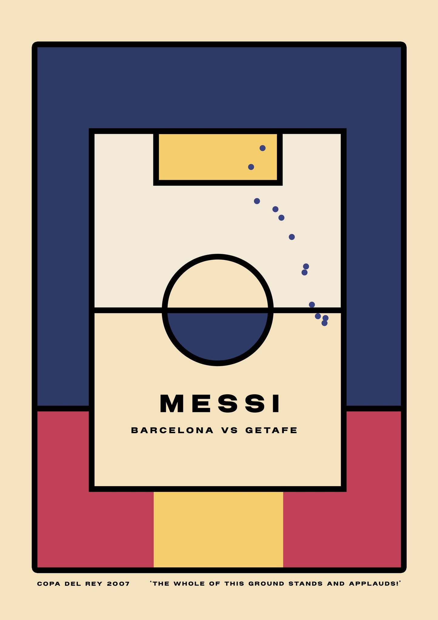 Lionel Messi - 'The Greats' series. Minimalist, Bauhaus, retro football poster print