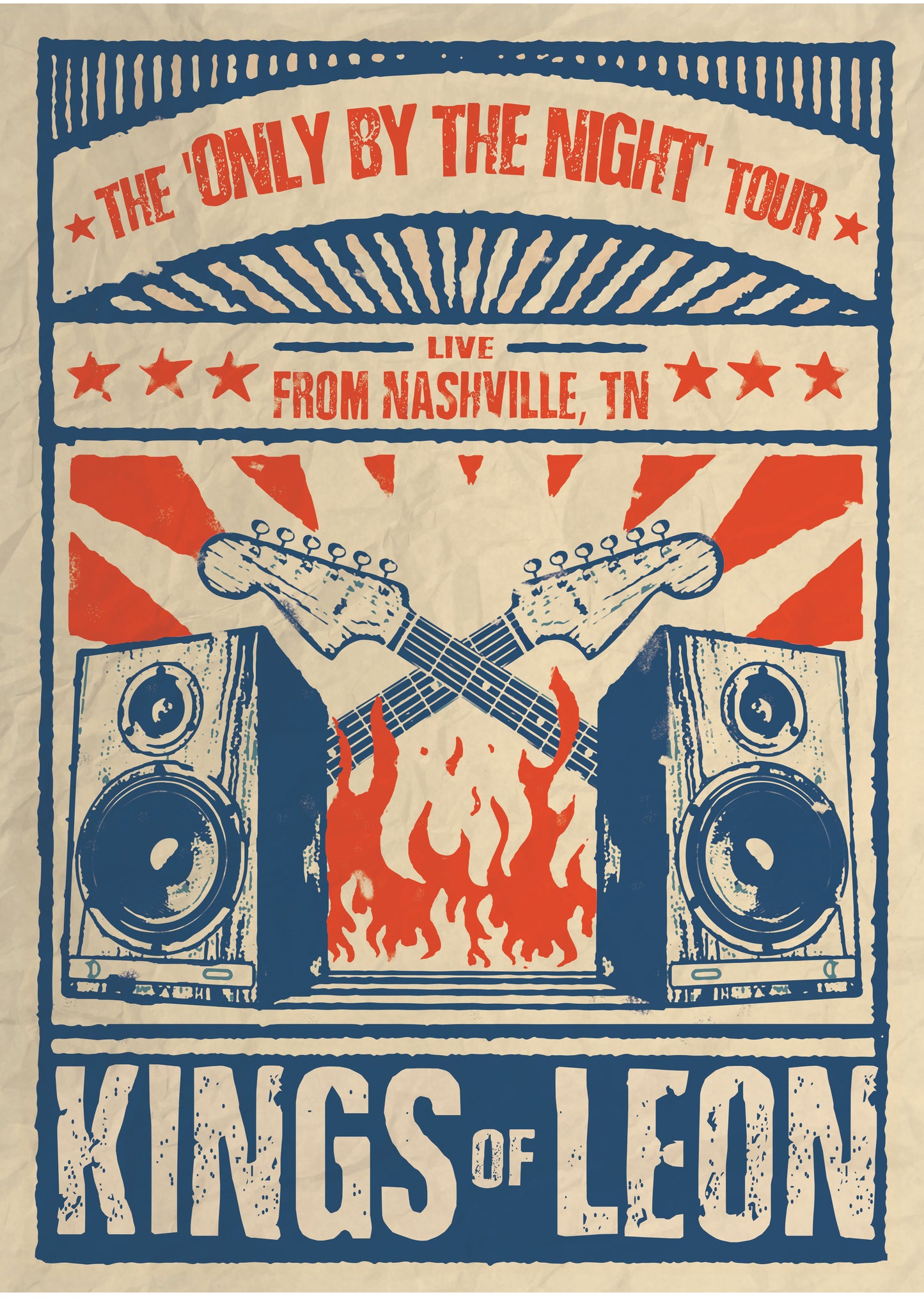 Kings Of Leon Tour Print: Minimalist Art