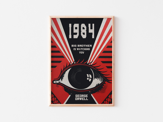 1984 George Orwell Print: Minimalist Art