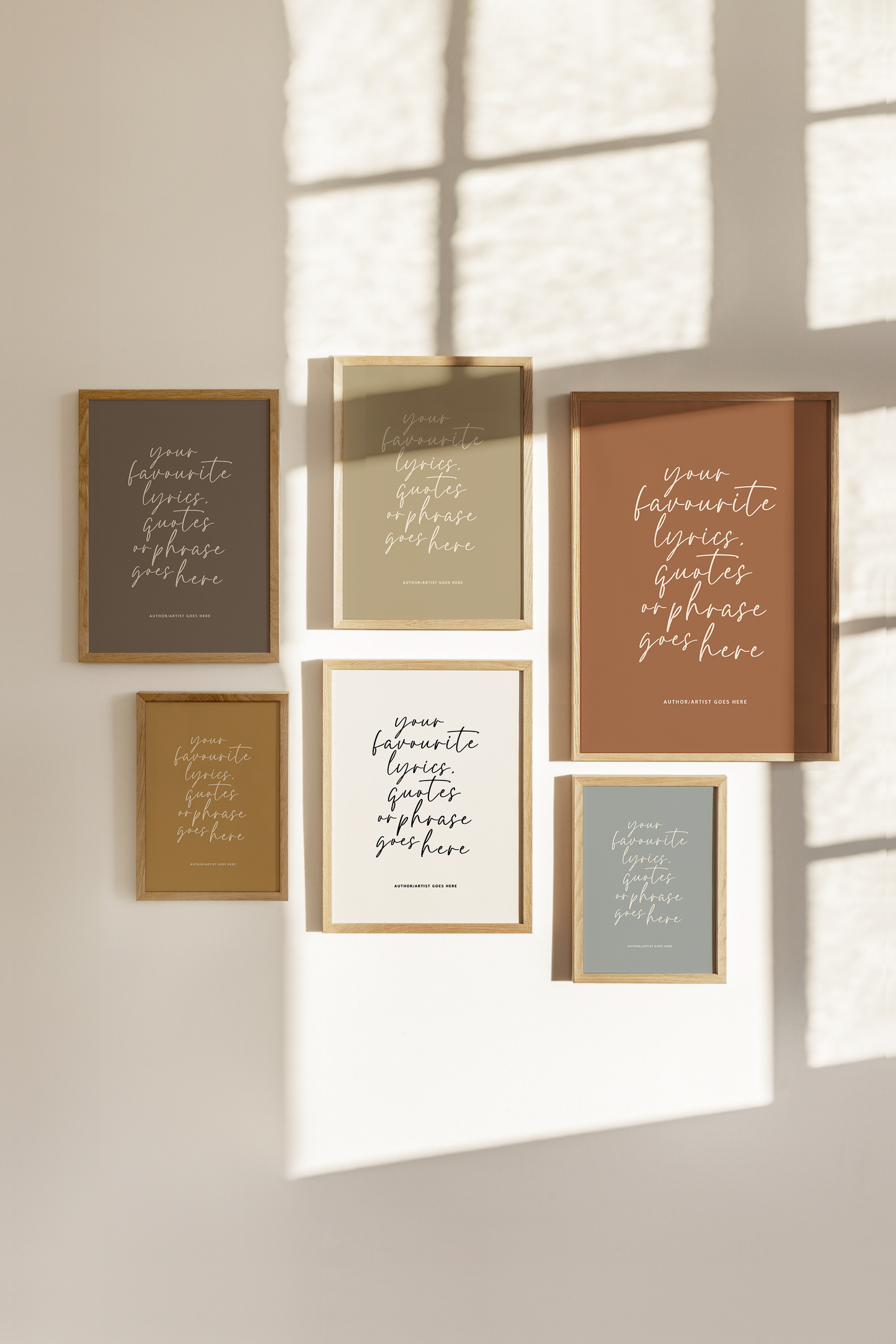 Personalised Quote Wall Art Print | Custom Lyrics or Phrase Typography Poster