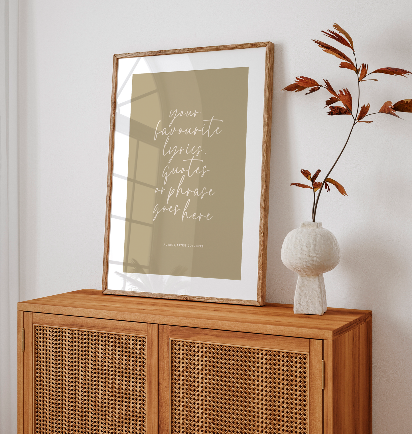 Personalised Quote Wall Art Print | Custom Lyrics or Phrase Typography Poster