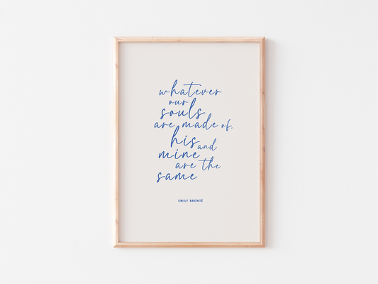 Emily Brontë Quote Print: Romantic Literary Wall Art
