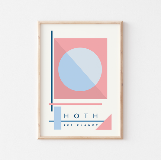 Star Wars Hoth Print: Bauhaus Minimalist Movie Poster