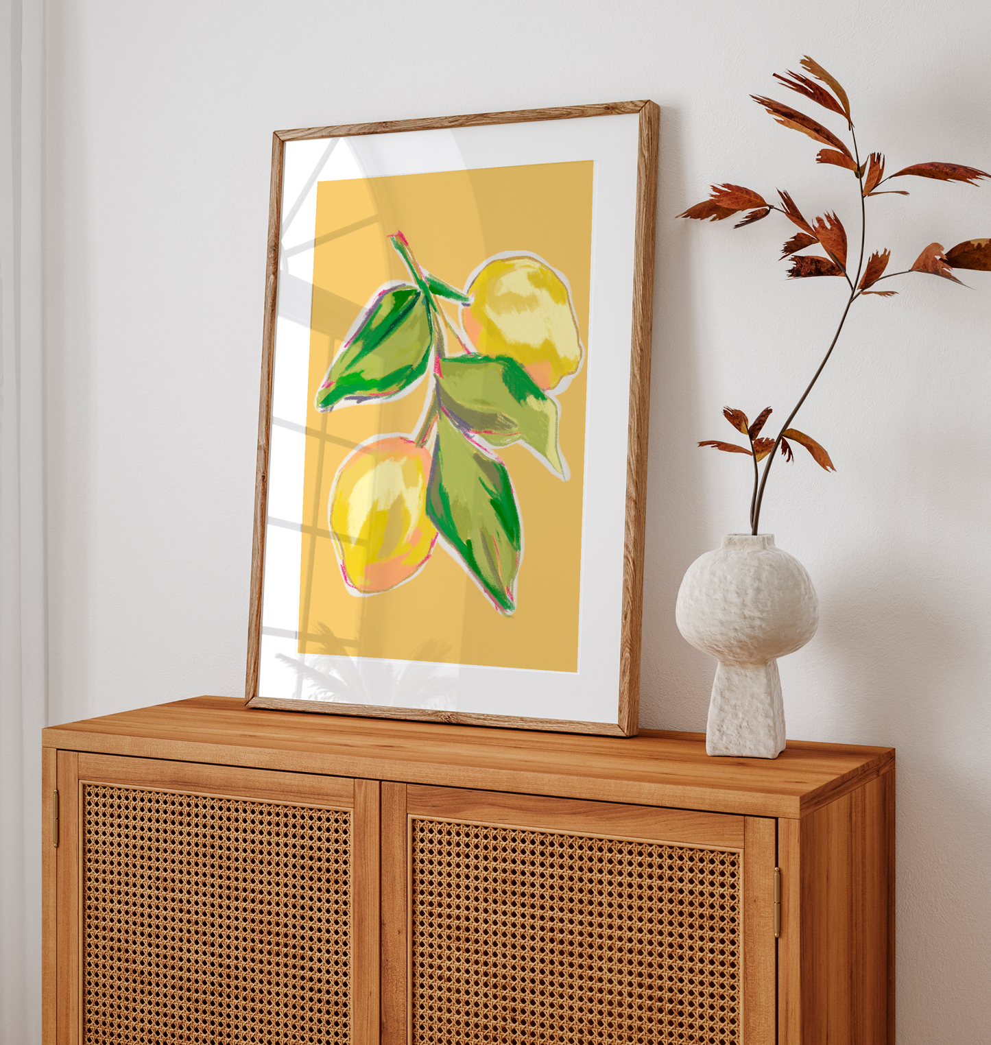 Abstract Lemon Art Print