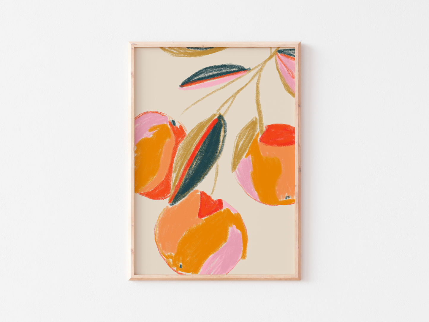 Abstract Peaches Art Print