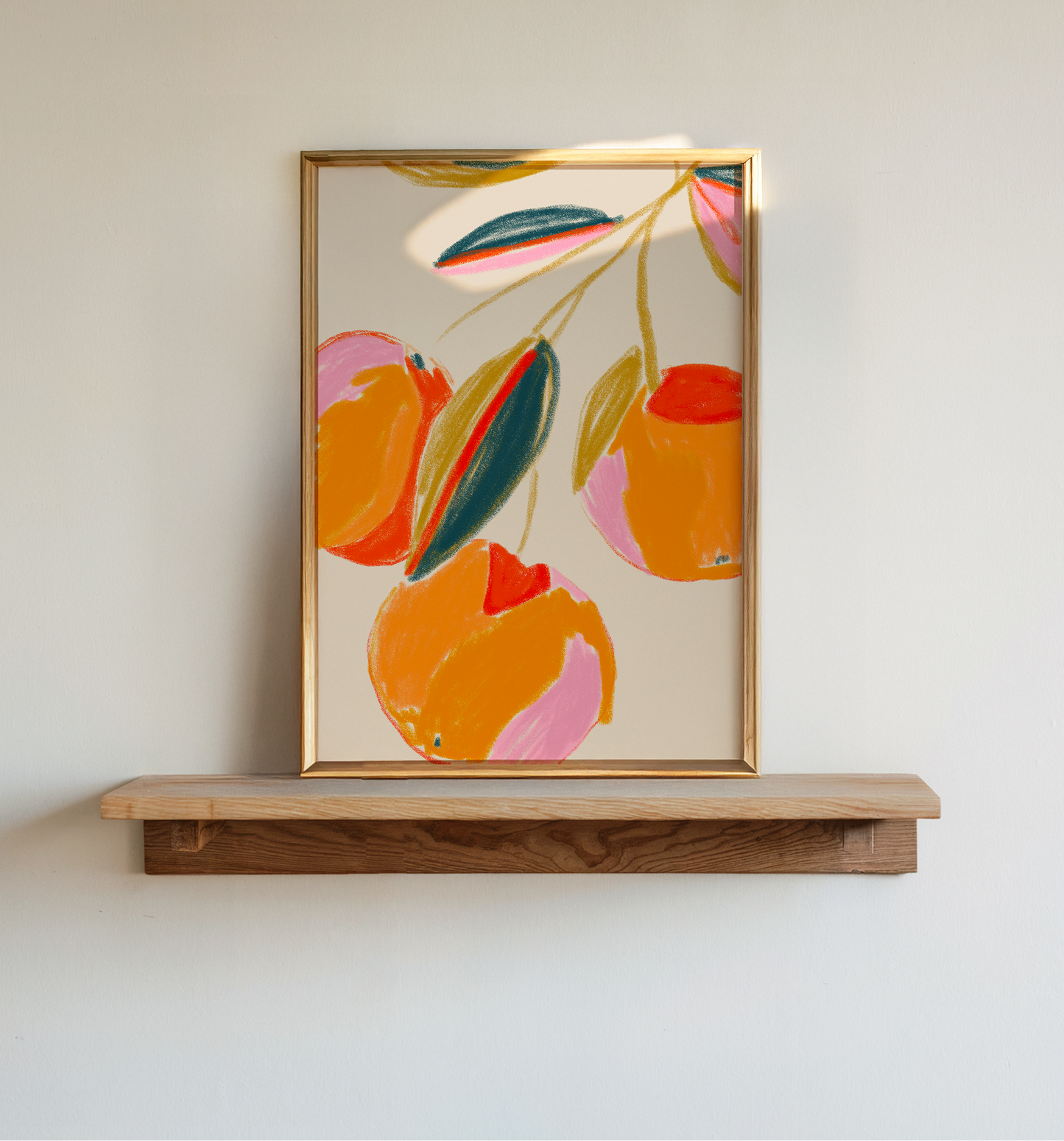 Abstract Peaches Art Print