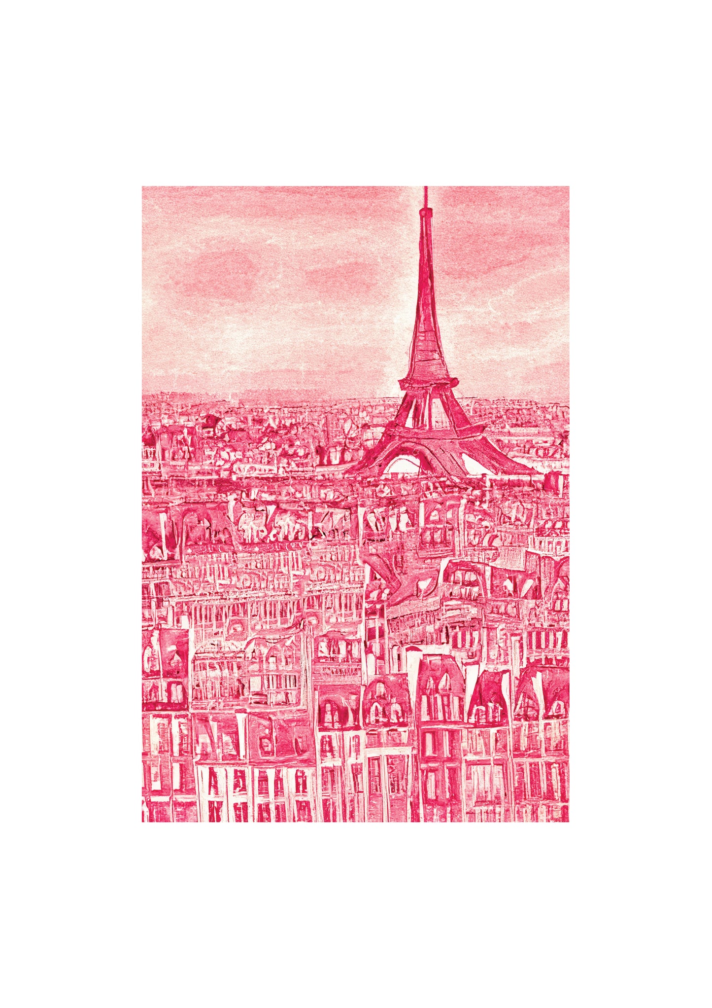 Pink Paris Art Print