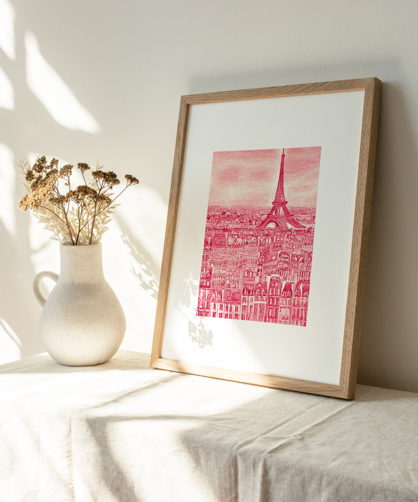 Pink Paris Art Print