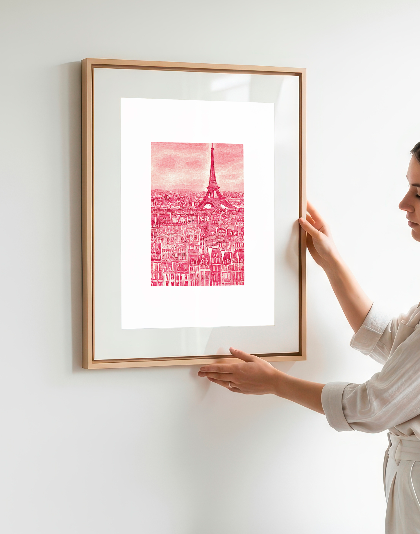 Pink Paris Art Print