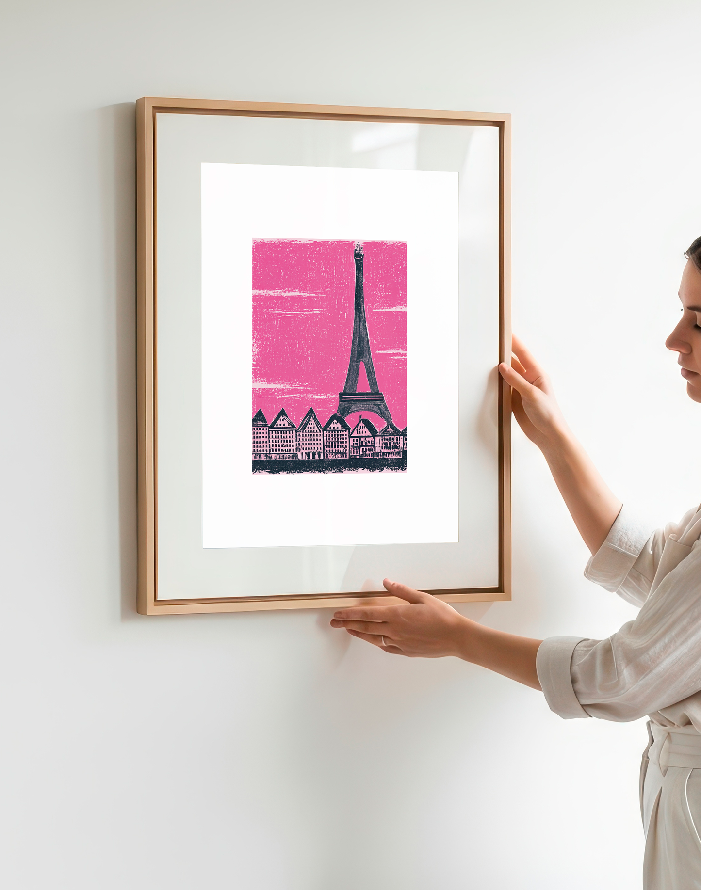 Paris Eiffel Tower Sketched Art Print