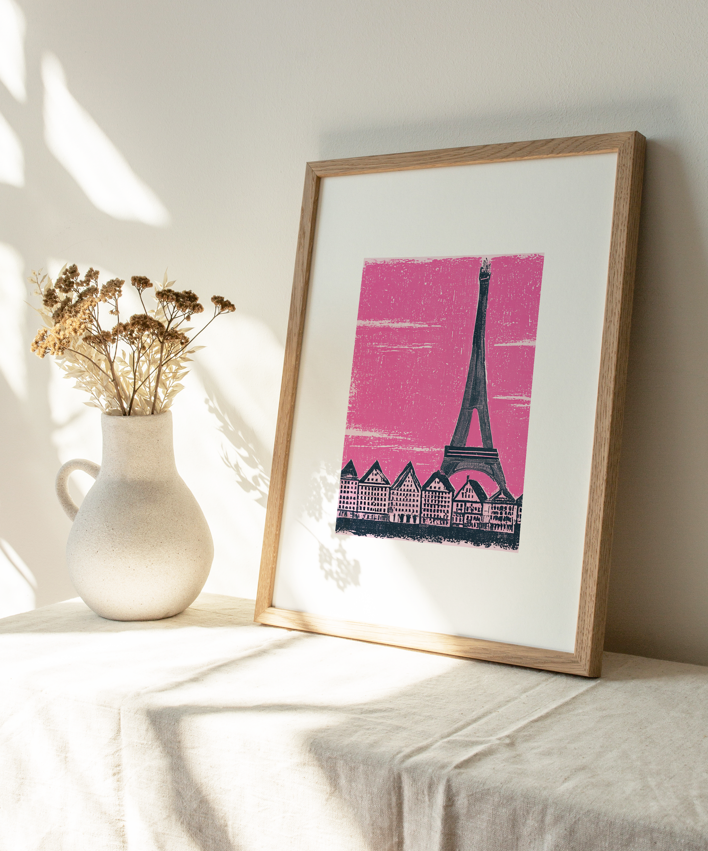 Paris Eiffel Tower Sketched Art Print