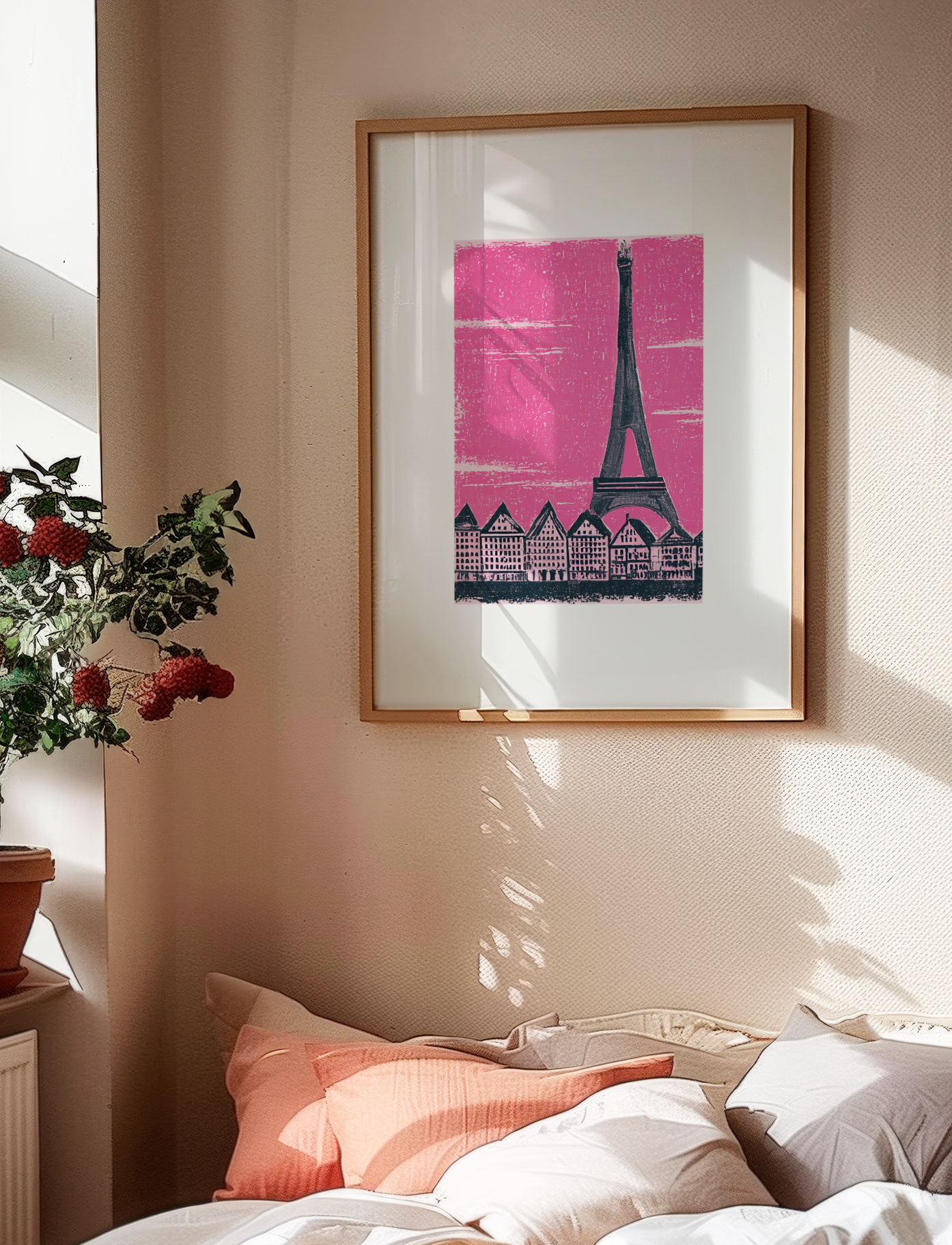 Paris Eiffel Tower Sketched Art Print