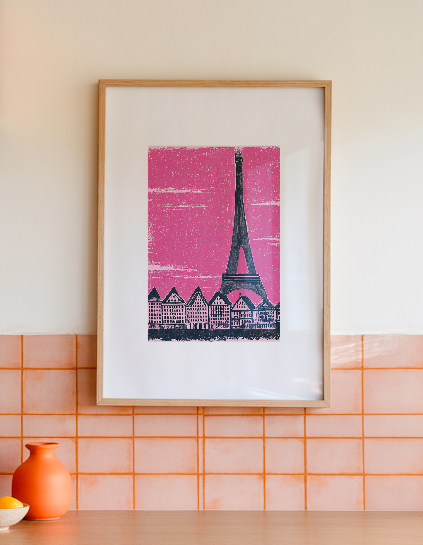 Paris Eiffel Tower Sketched Art Print