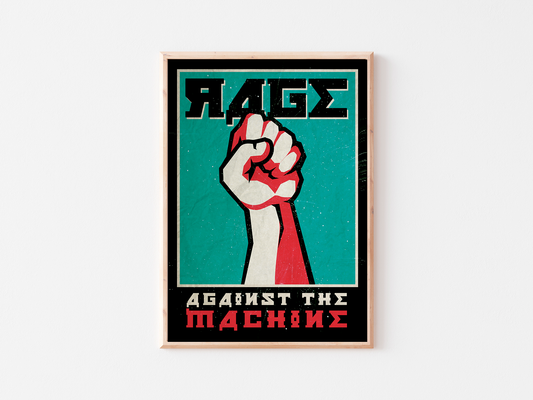 Rage Against The Machine Print: Minimalist Art