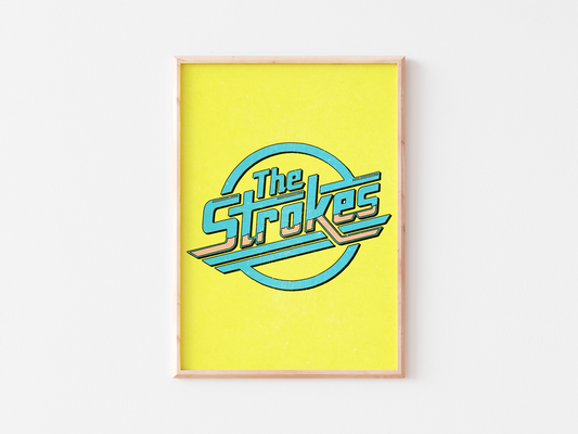 The Strokes Print: Minimalist Art