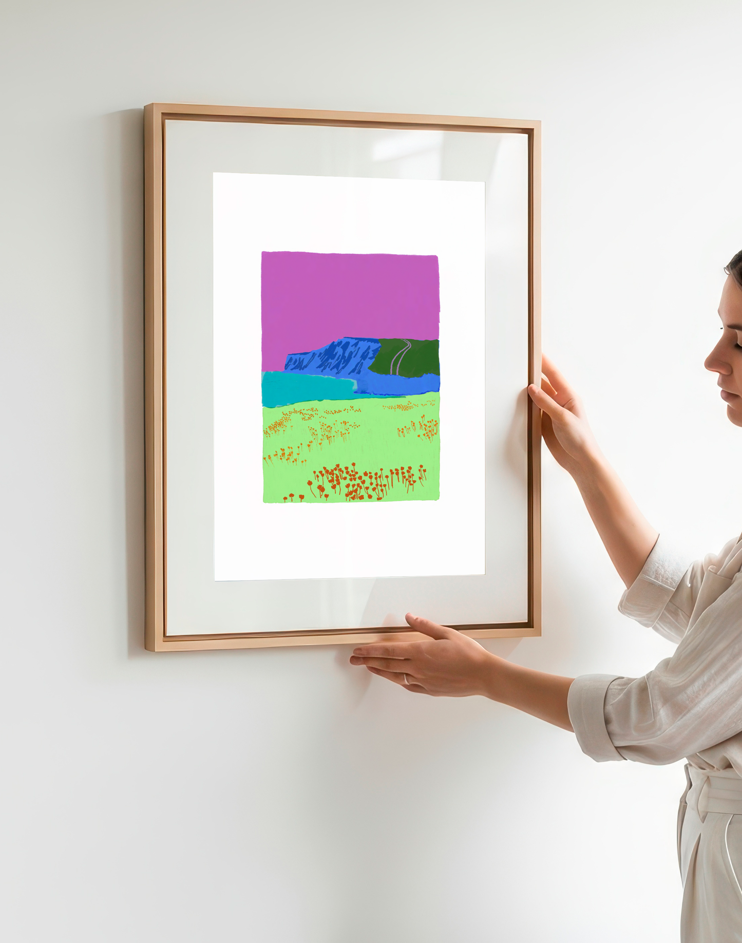 Cornwall Coast Poppy Field Print