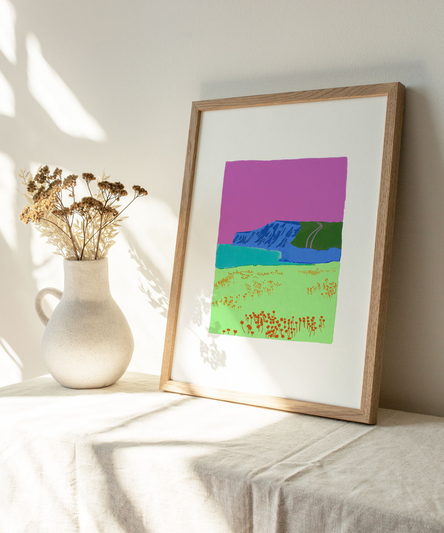 Cornwall Coast Poppy Field Print