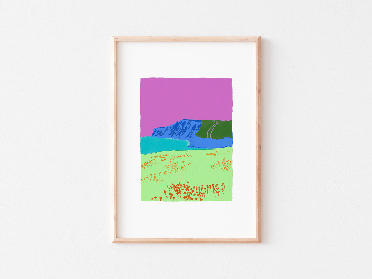 Cornwall Coast Poppy Field Print
