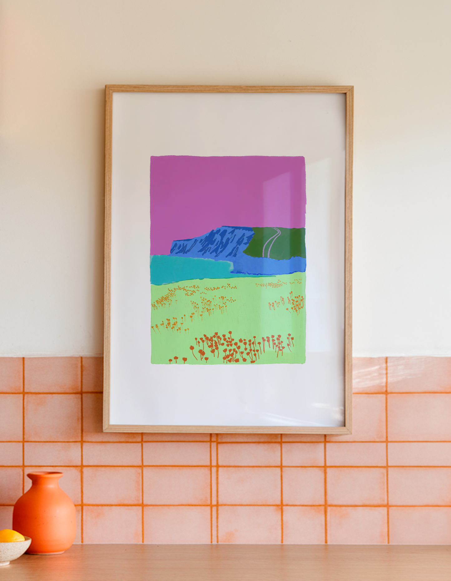 Cornwall Coast Poppy Field Print