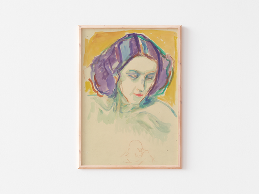 Female Vintage Print: Antique Wall Decor