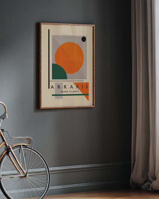 Arrakis Dune Movie Print: Bauhaus Minimalist Wall Art