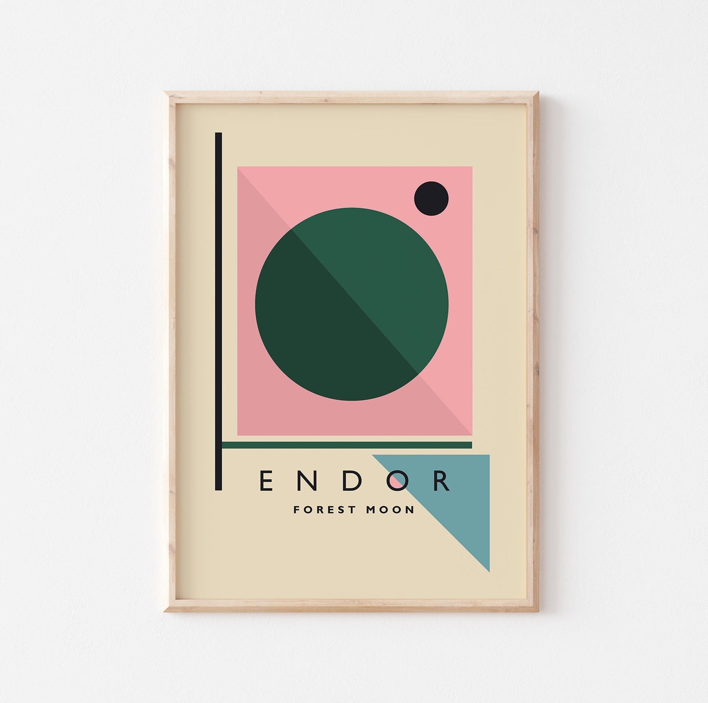 Endor Star Wars Print: Bauhaus Minimalist Movie Poster