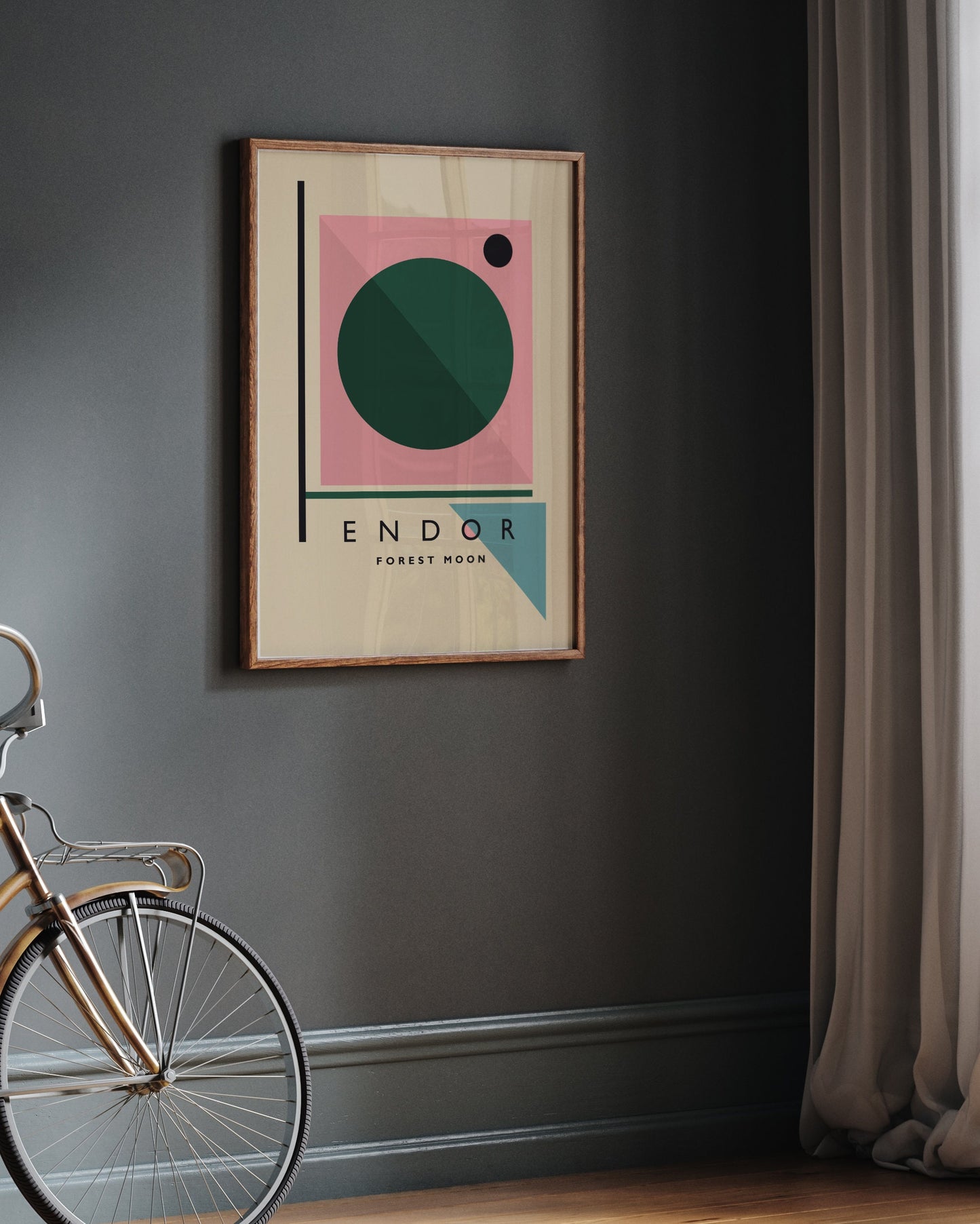 Endor Star Wars Print: Bauhaus Minimalist Movie Poster