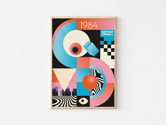 George Orwell 1984 Print: Bauhaus Style Wall Art
