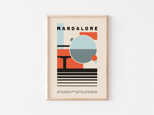 Mandalore Star Wars Print: Bauhaus Minimalist Art