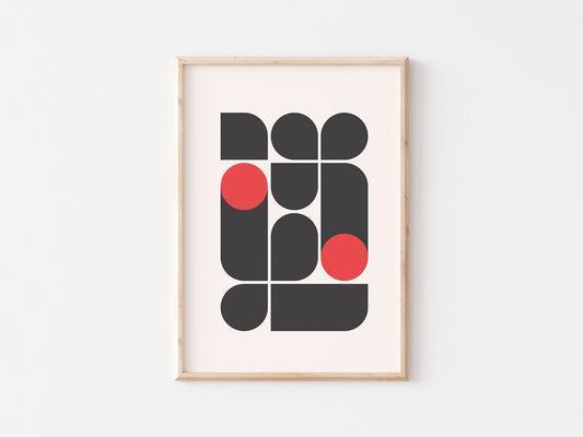 Bauhaus Exhibition Print: Minimalist Geometric Wall Art
